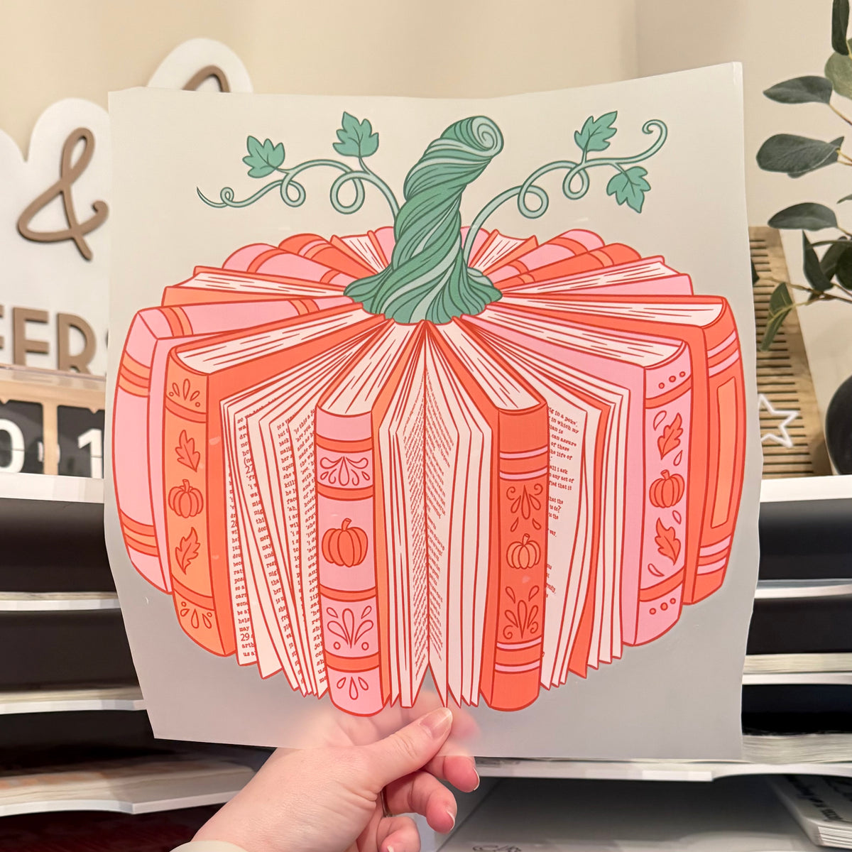 Pumpkin Book DTF HOT PEEL