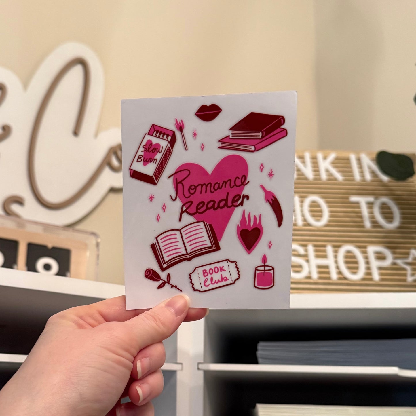 Romance Reader Club UVDTF 4” Decal