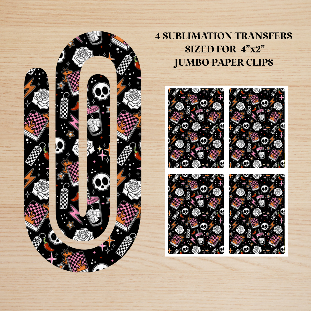 Dark Romance Reader Jumbo Paperclip Sublimation Transfer