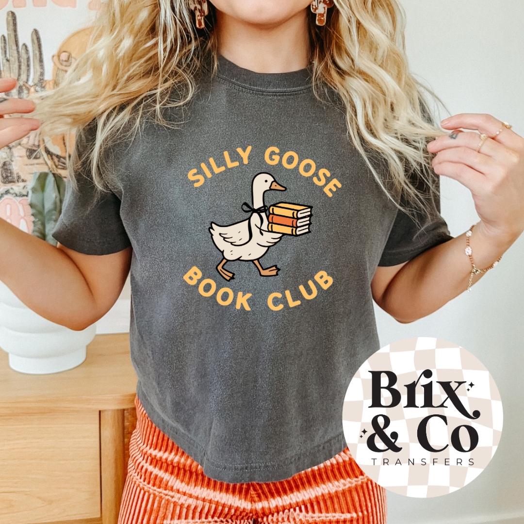 Silly Goose Book Club DTF HOT PEEL