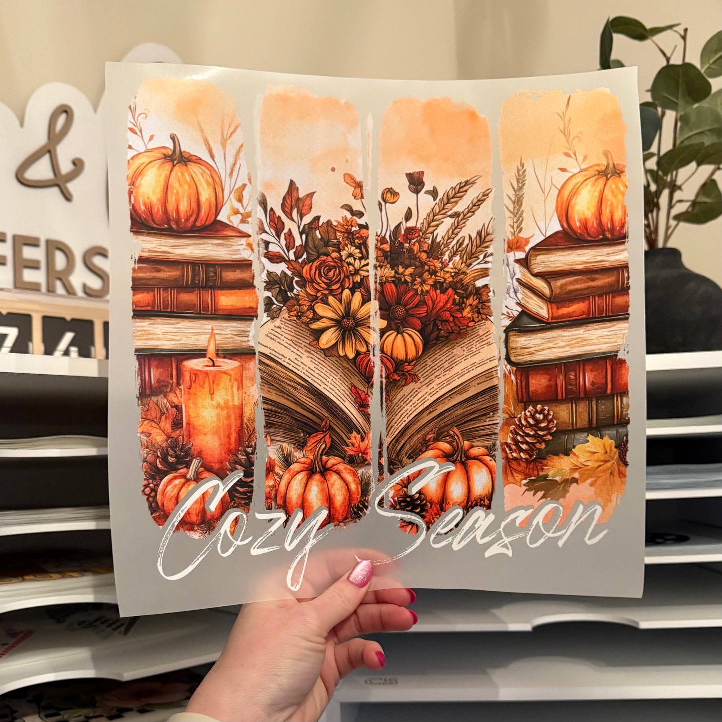 Bookish Cozy Season DTF HOT PEEL