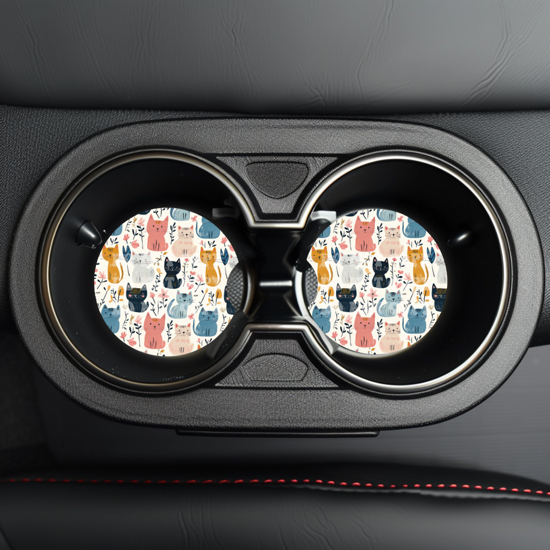 Cat Lover Car Coaster Sublimation Transfer (Set of 2)