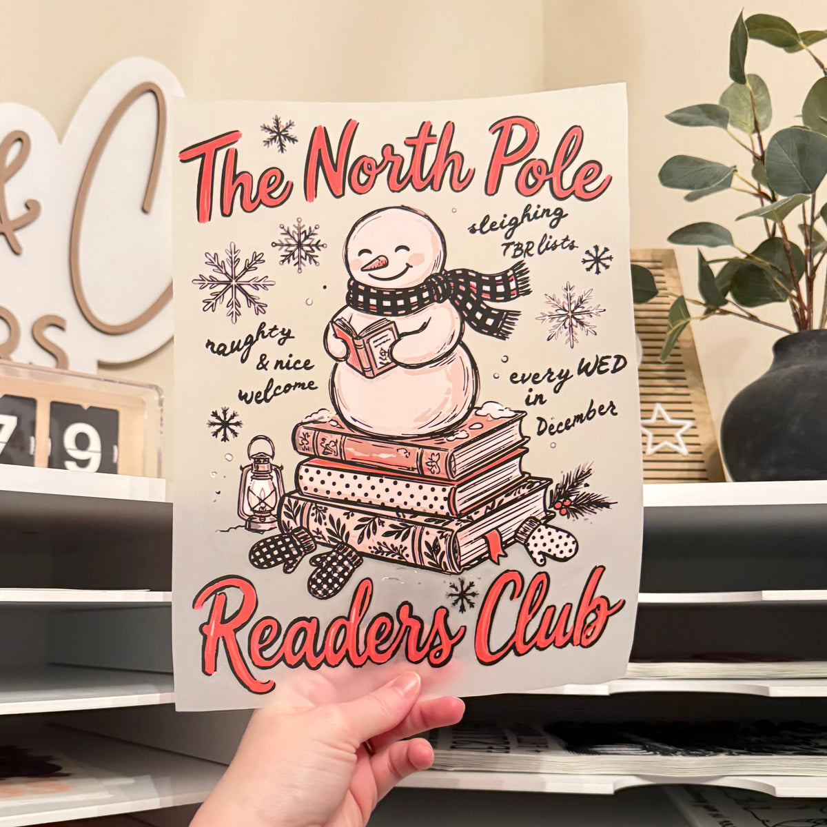 The North Pole Readers Club DTF HOT PEEL