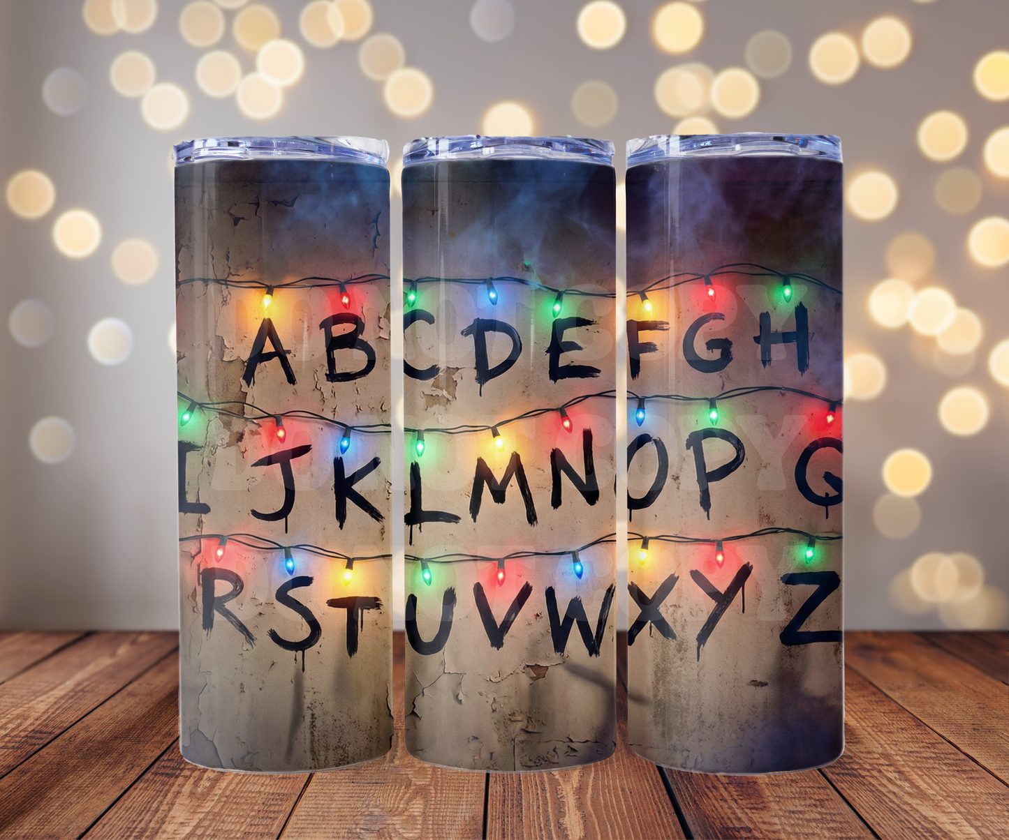 ABC Lights 20 oz Skinny Tumbler Sublimation Transfer - Not Seamless