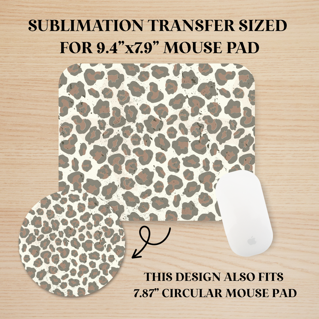 Camo Leopard Print Mouse Pad Sublimation Transfer