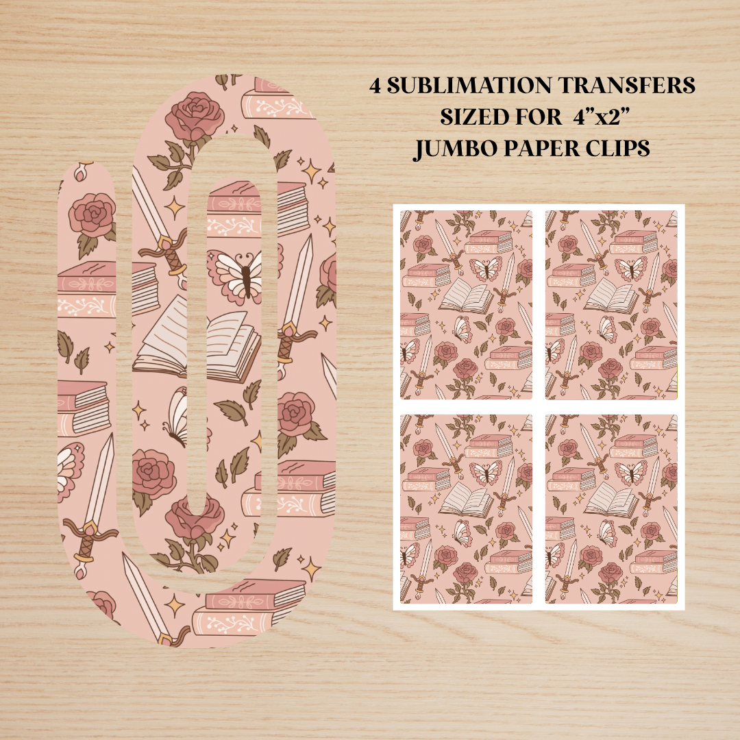 Romantasy Jumbo Paperclip Sublimation Transfer