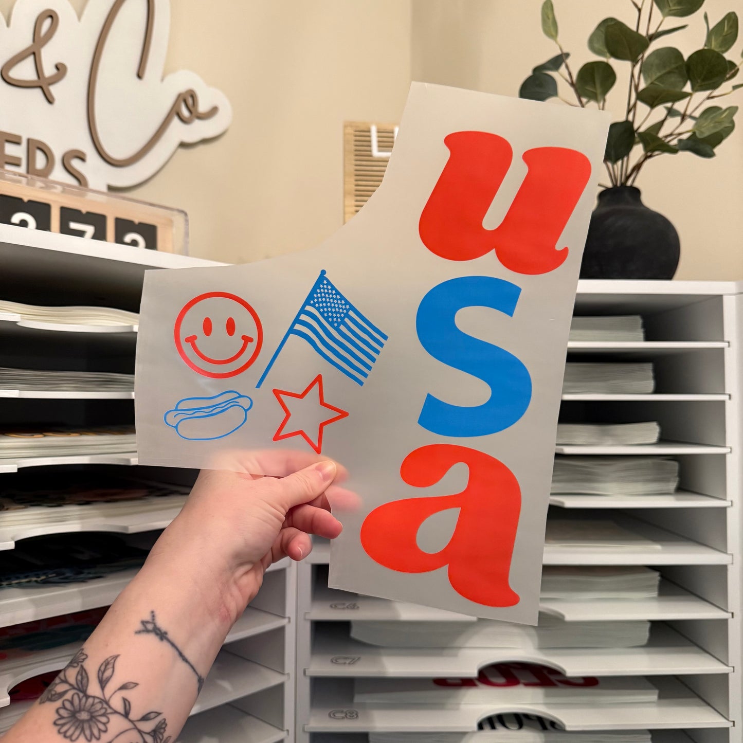 USA 2 Piece Set DTF HOT PEEL
