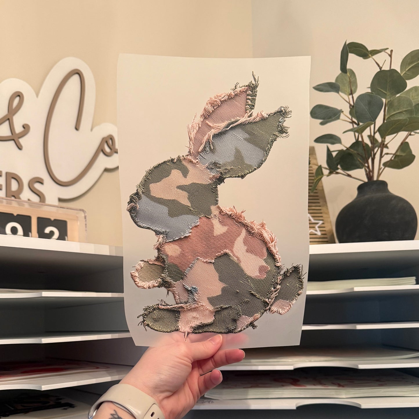 Camo Bunny DTF HOT PEEL