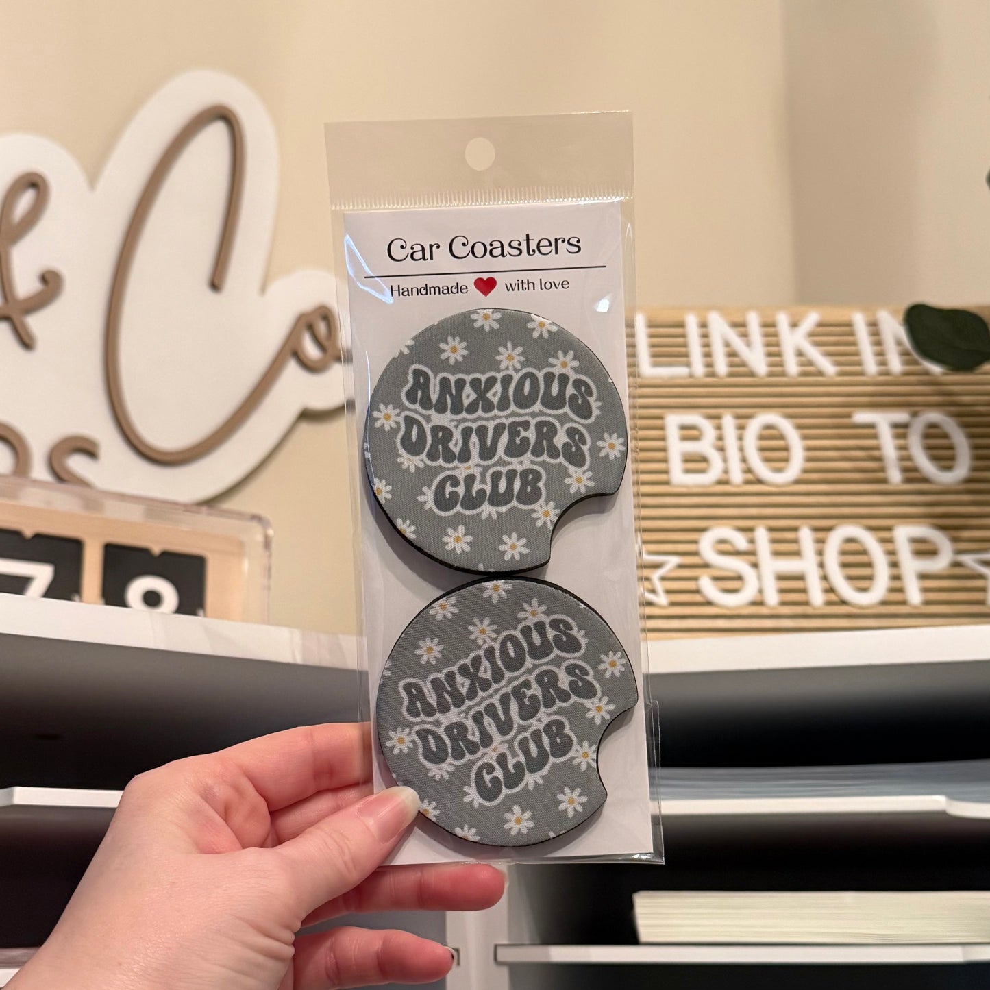 Anxious Drivers Club Car Coasters