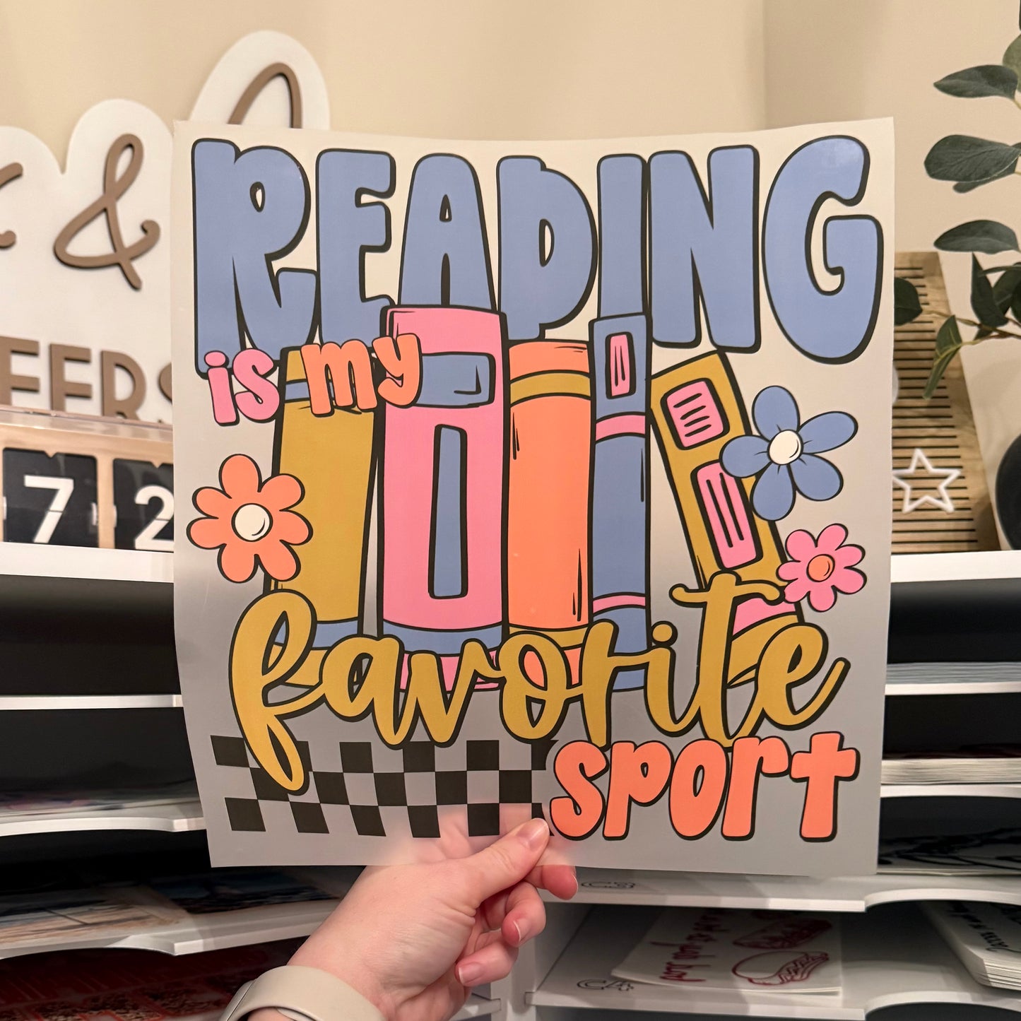 Reading Is My Favorite Sport DTF HOT PEEL