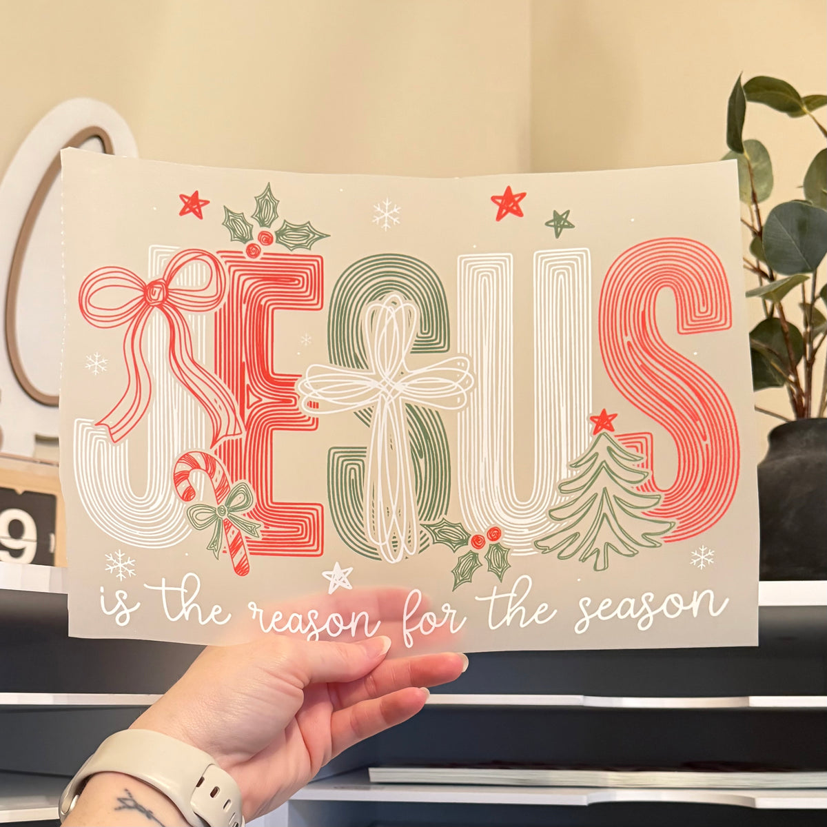Jesus Is The Reason DTF HOT PEEL **PREORDER 5-7 BUSINESS DAYS**