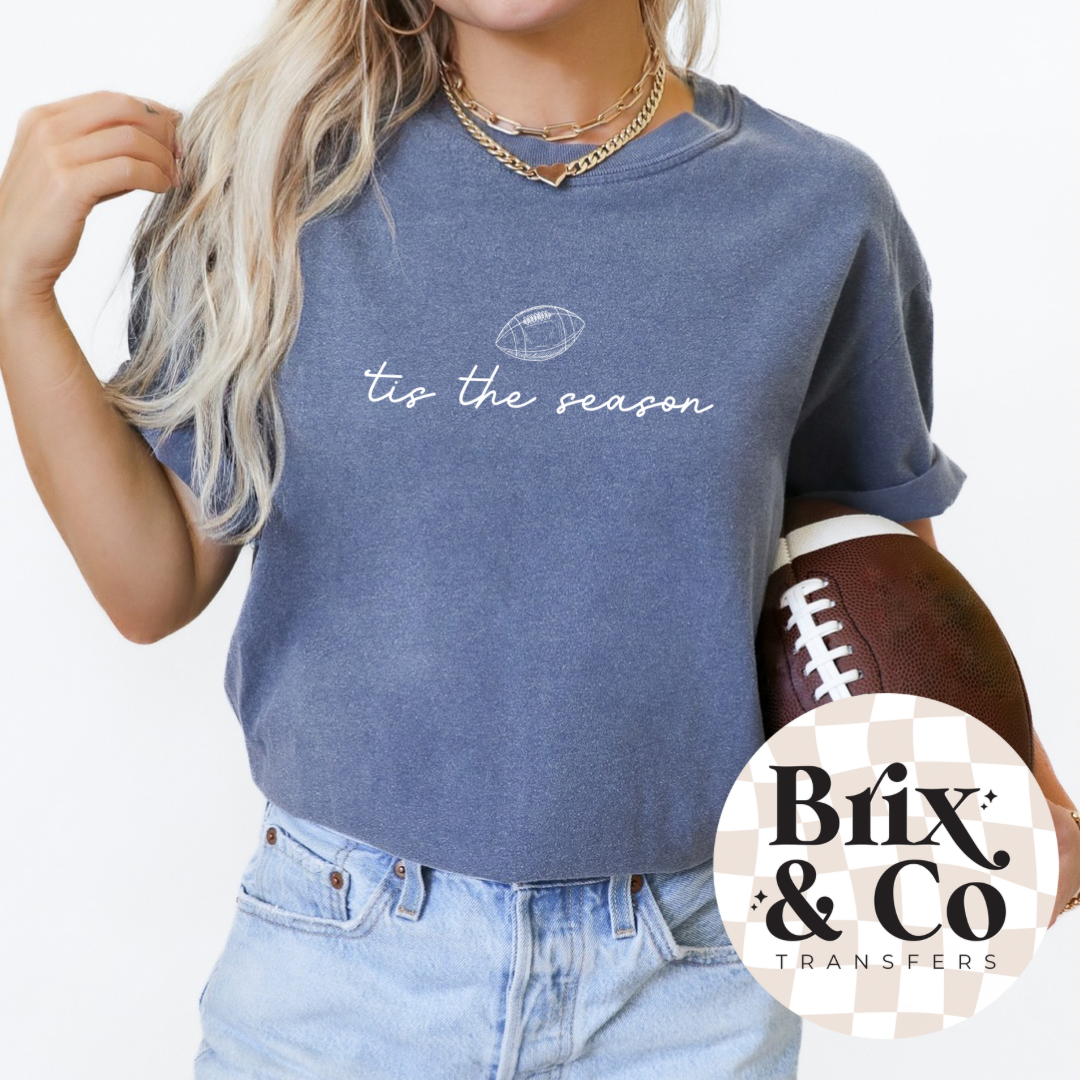 Tis The Season Football Single Color