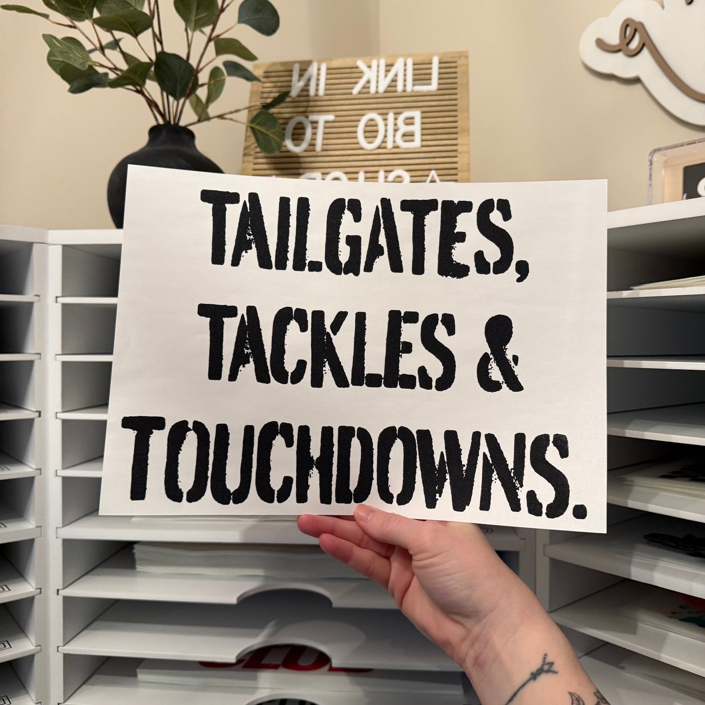 Tailgates, Tackles, & Touchdowns Single Color