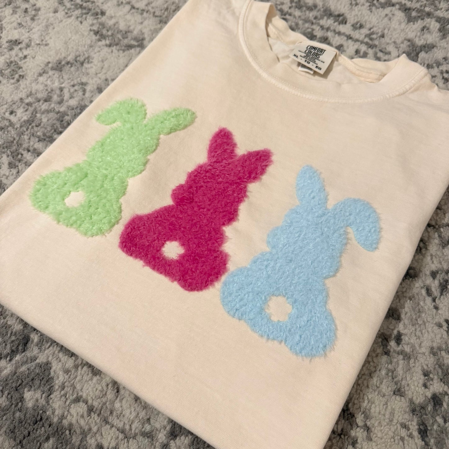 Colorful Bunnies Fluffy Patch