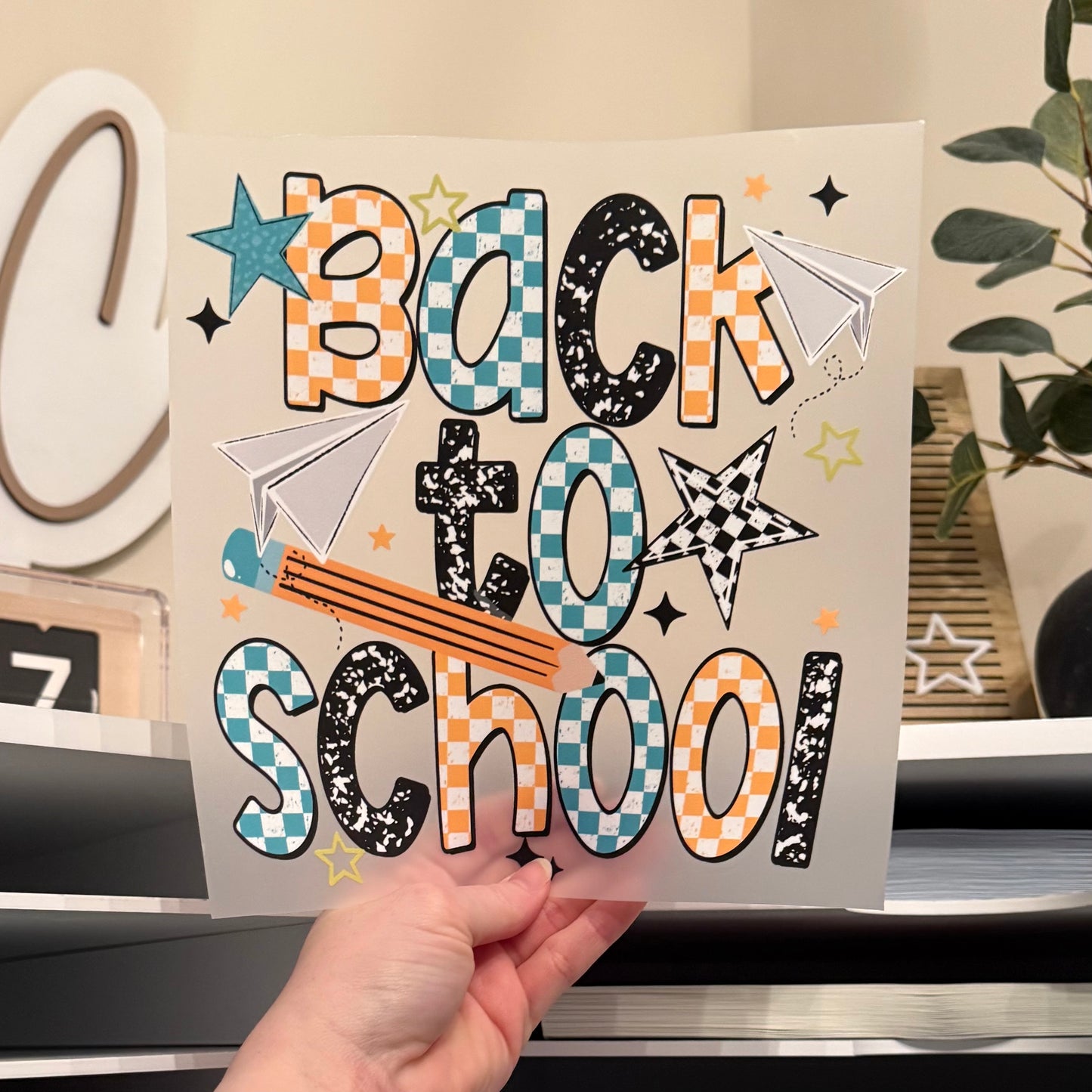 Blue Back To School DTF HOT PEEL
