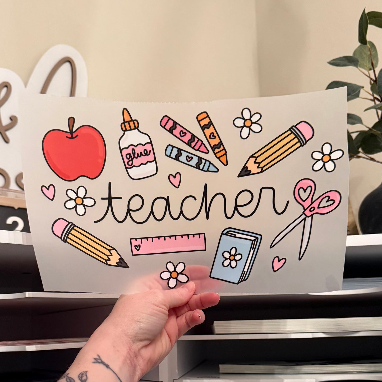 Teacher Doodles DTF HOT PEEL