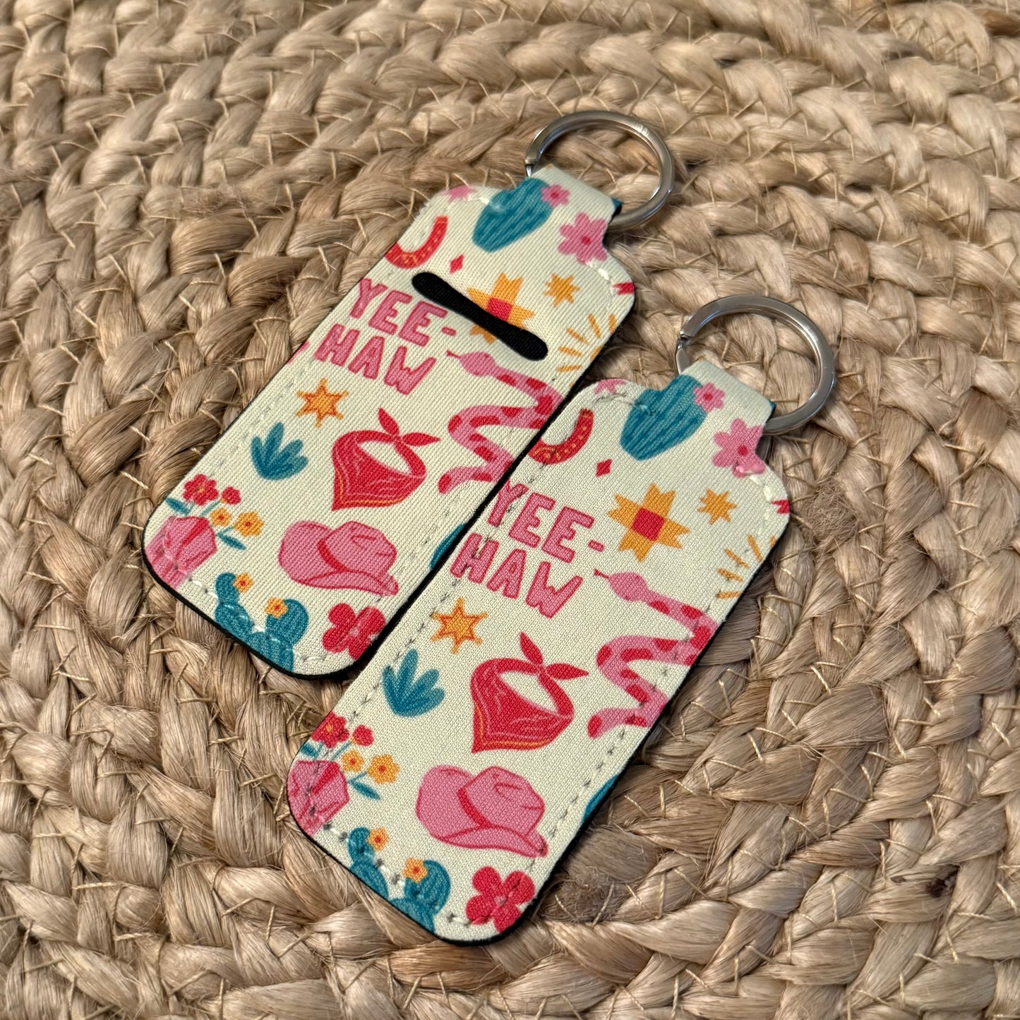 Yee-Haw Doodles Chapstick Holder Keychain