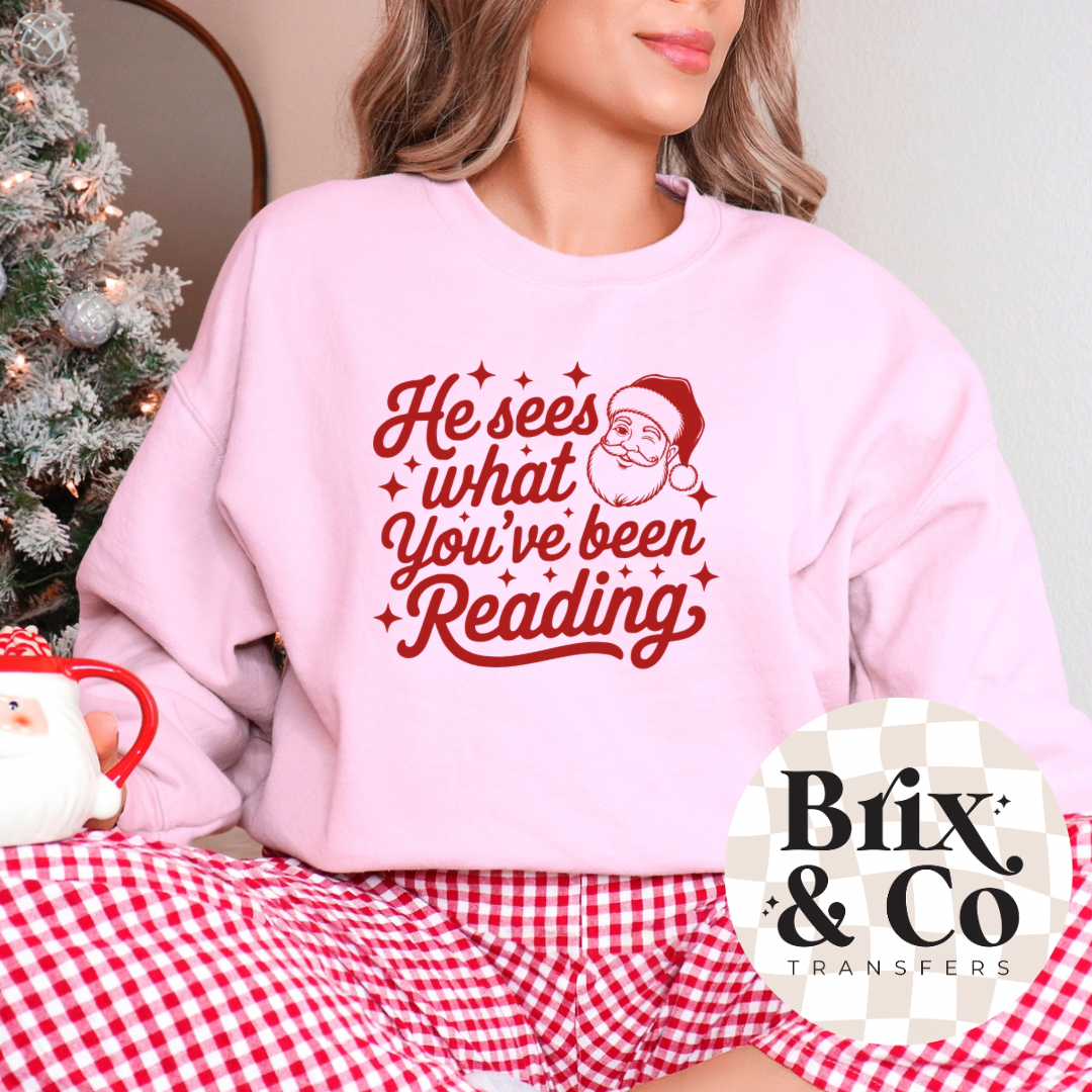 He Sees What You’ve Been Reading Single Color (Red)