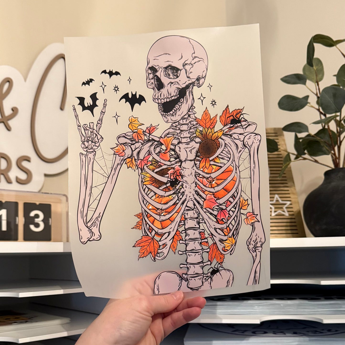 Fall Skelly DTF HOT PEEL