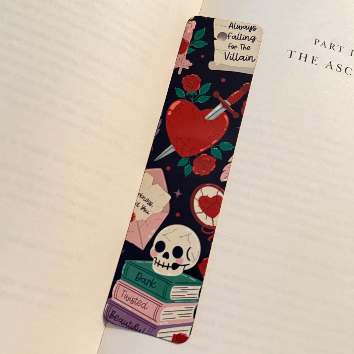Always Falling For The Villain Metal Bookmark No Tassel Included