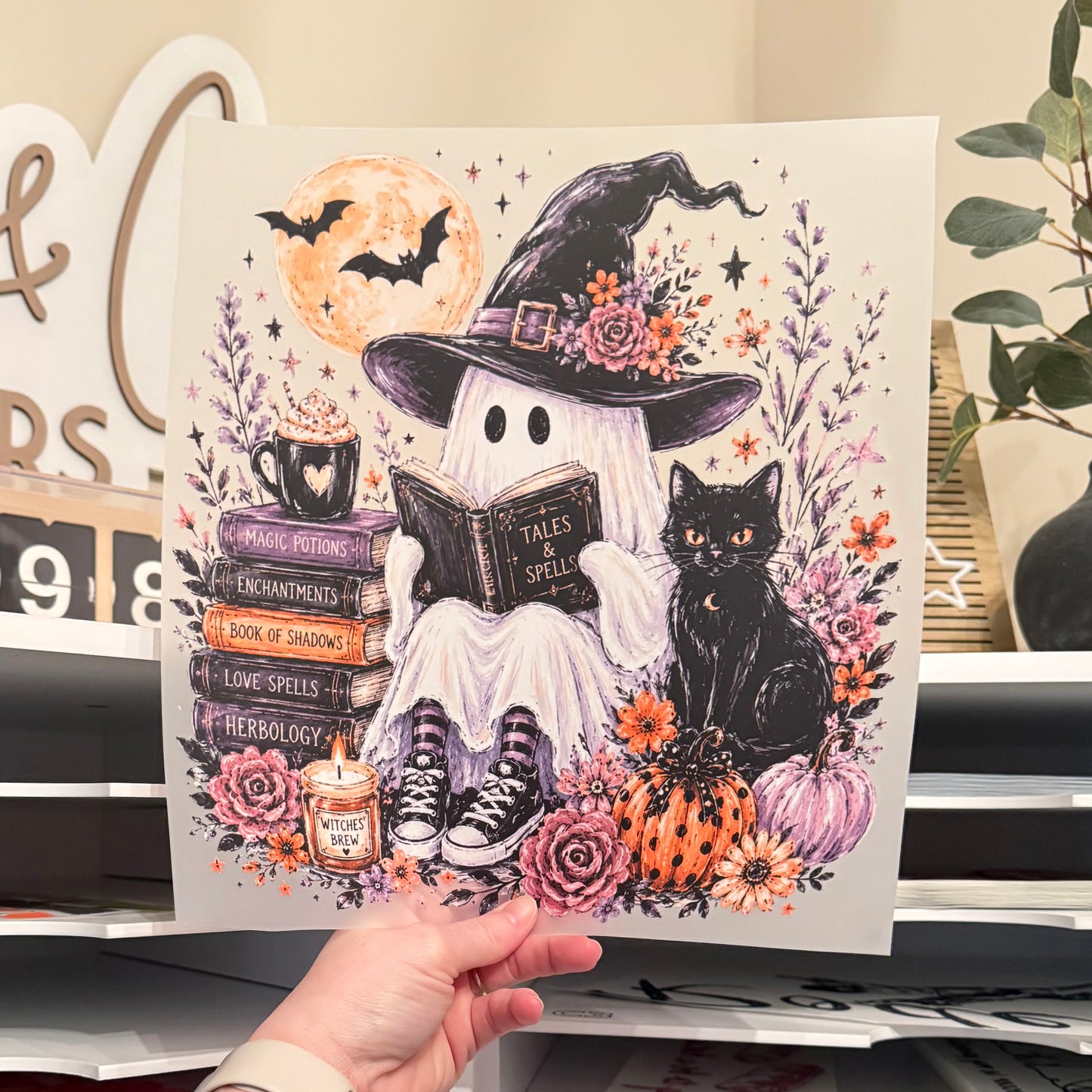 Bookish Ghost DTF HOT PEEL
