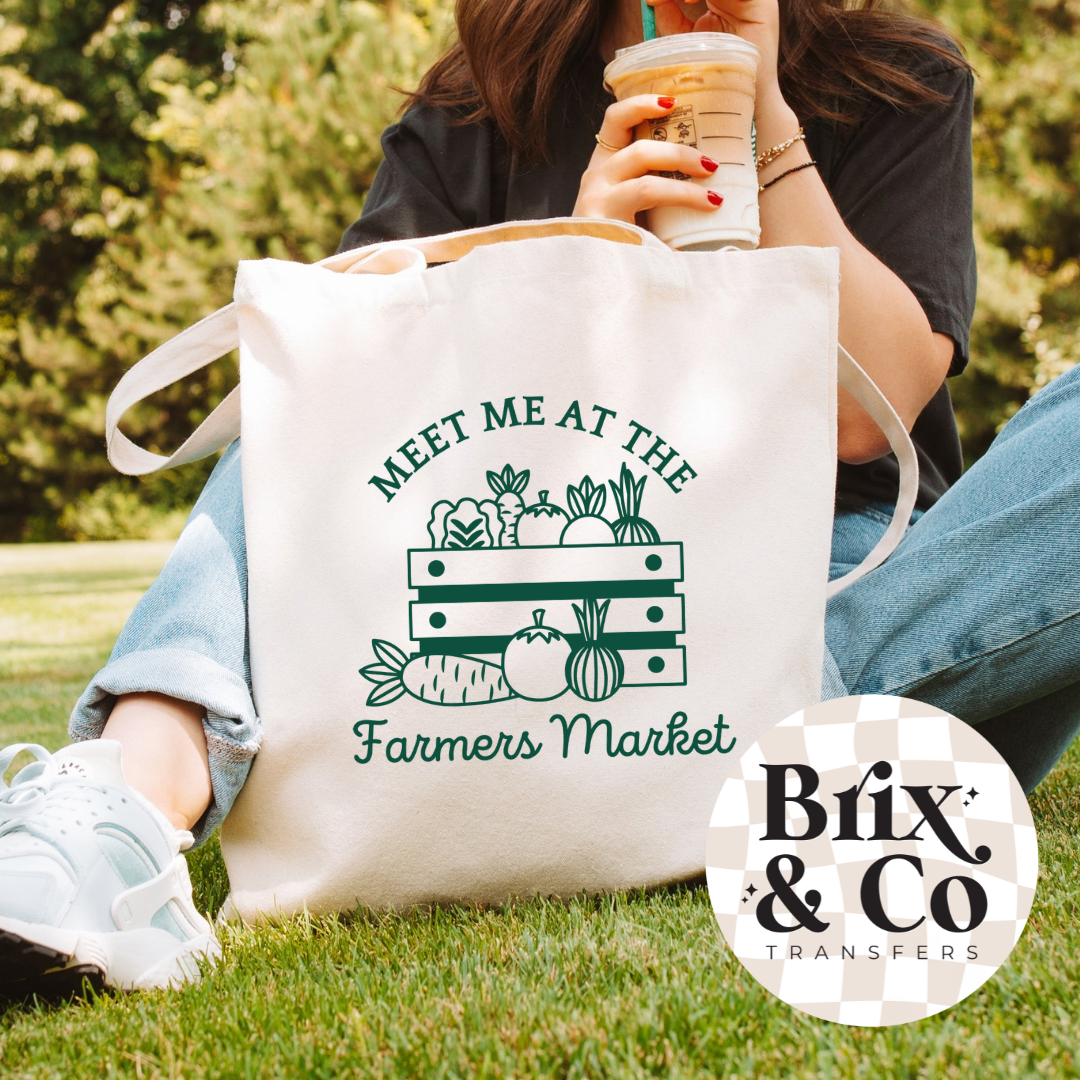 Meet Me At The Farmers Market Single Color (Hunter Green)