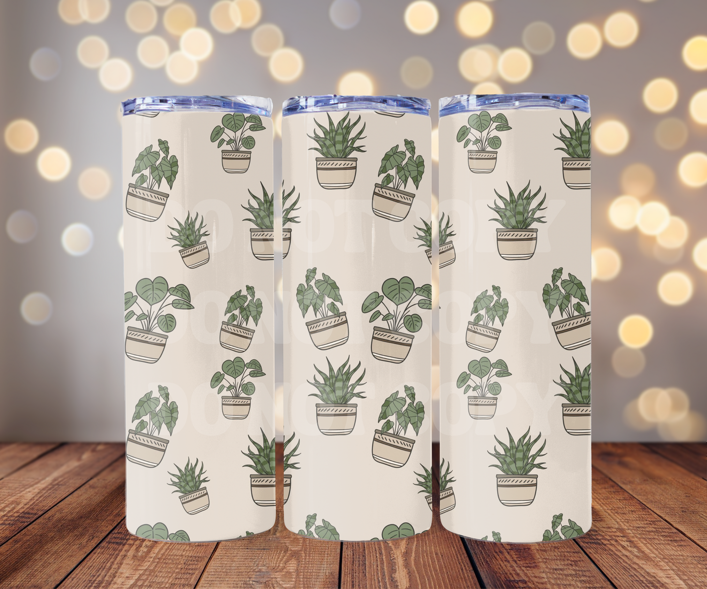 Plant Lover 20 oz Skinny Tumbler Sublimation Transfer - Seamless