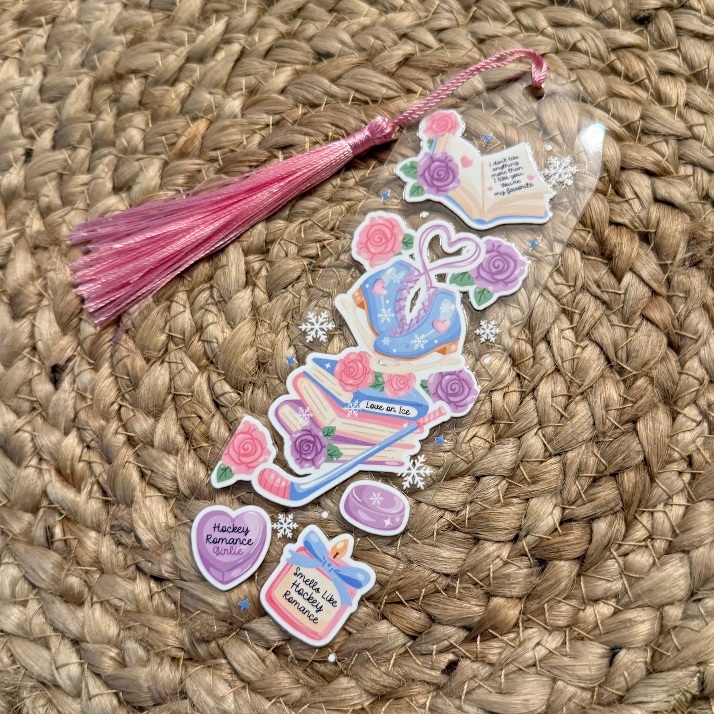 Hockey Romance Acrylic Bookmark