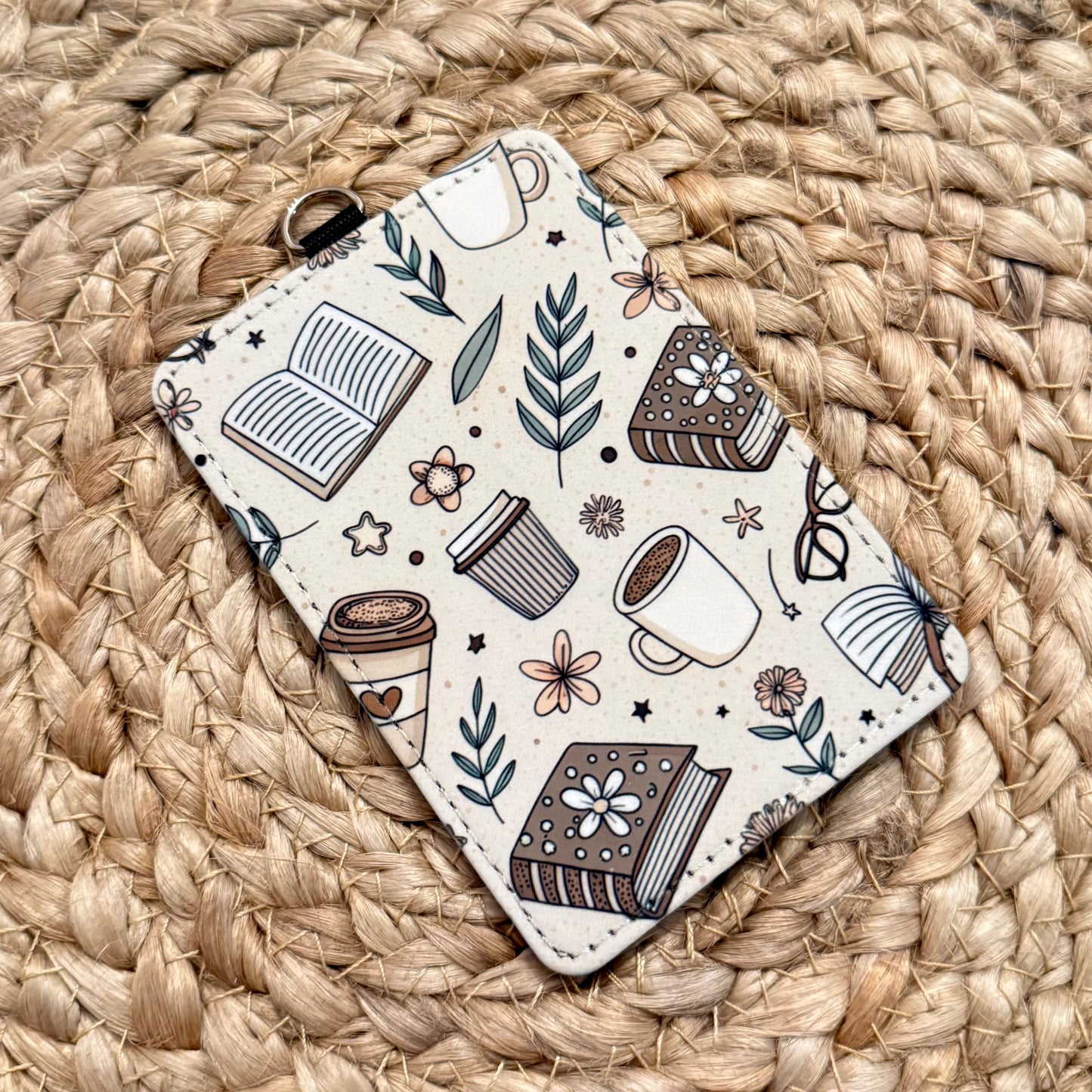 Books & Coffee ID Badge Holder