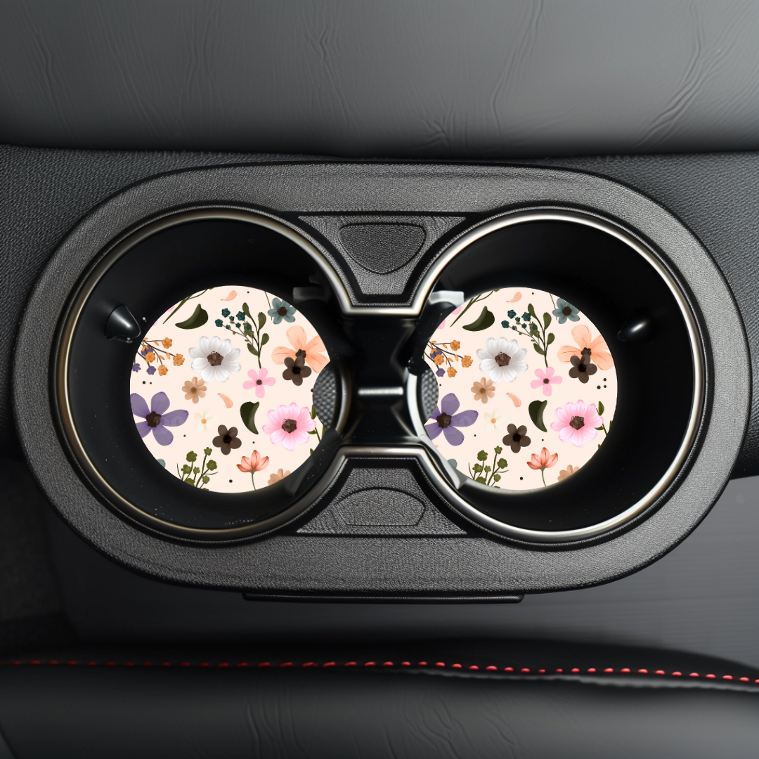 Wildflowers Car Coaster Sublimation Transfer (Set of 2)