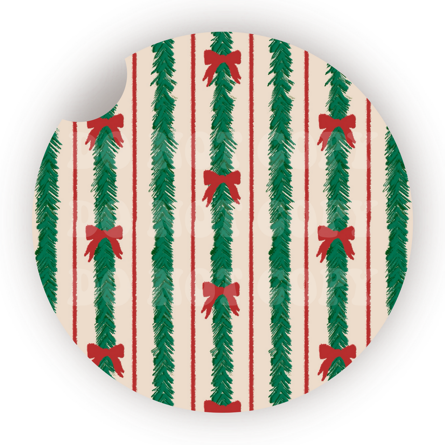 Tinsel Bows Car Coaster Sublimation Transfer (Set of 2)