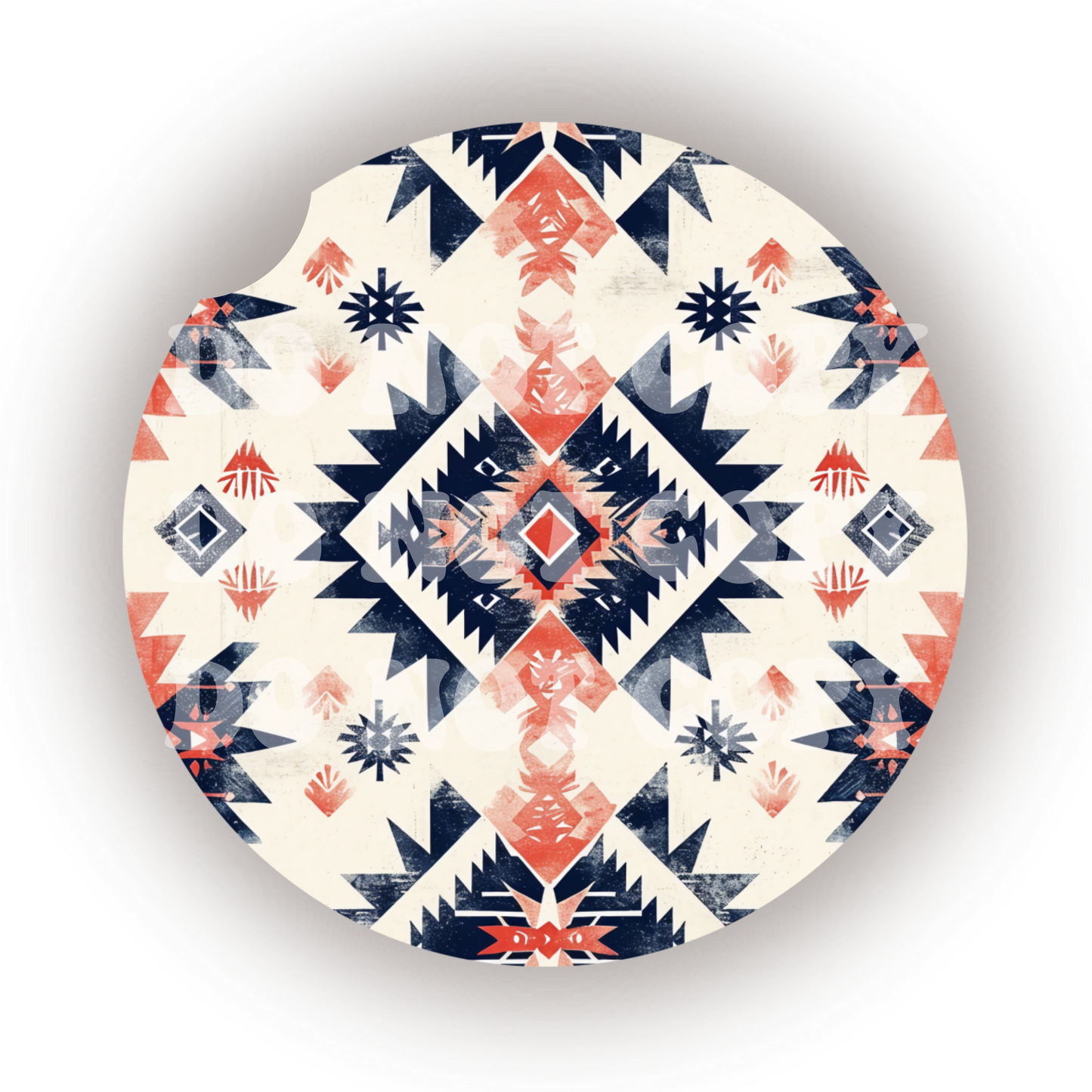 Aztec Print Car Coaster Sublimation Transfer (Set of 2)