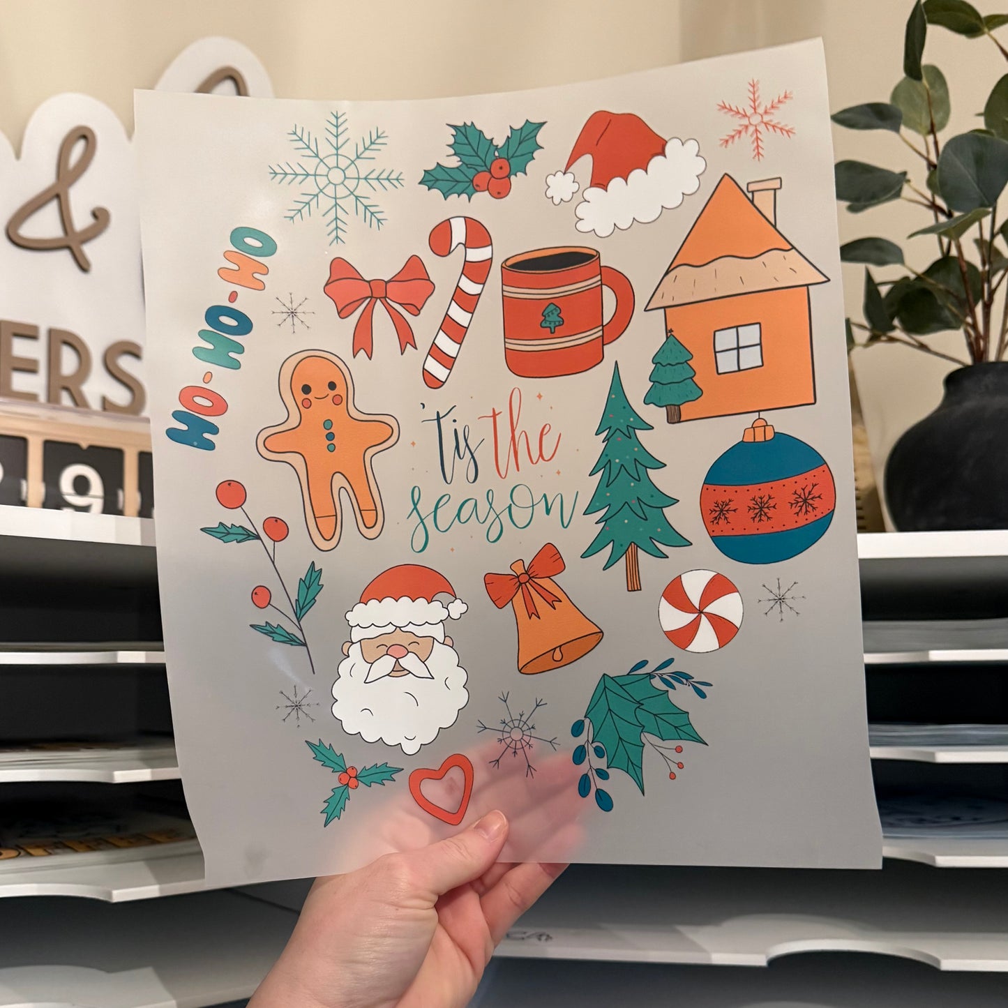 Tis The Season Doodles DTF HOT PEEL