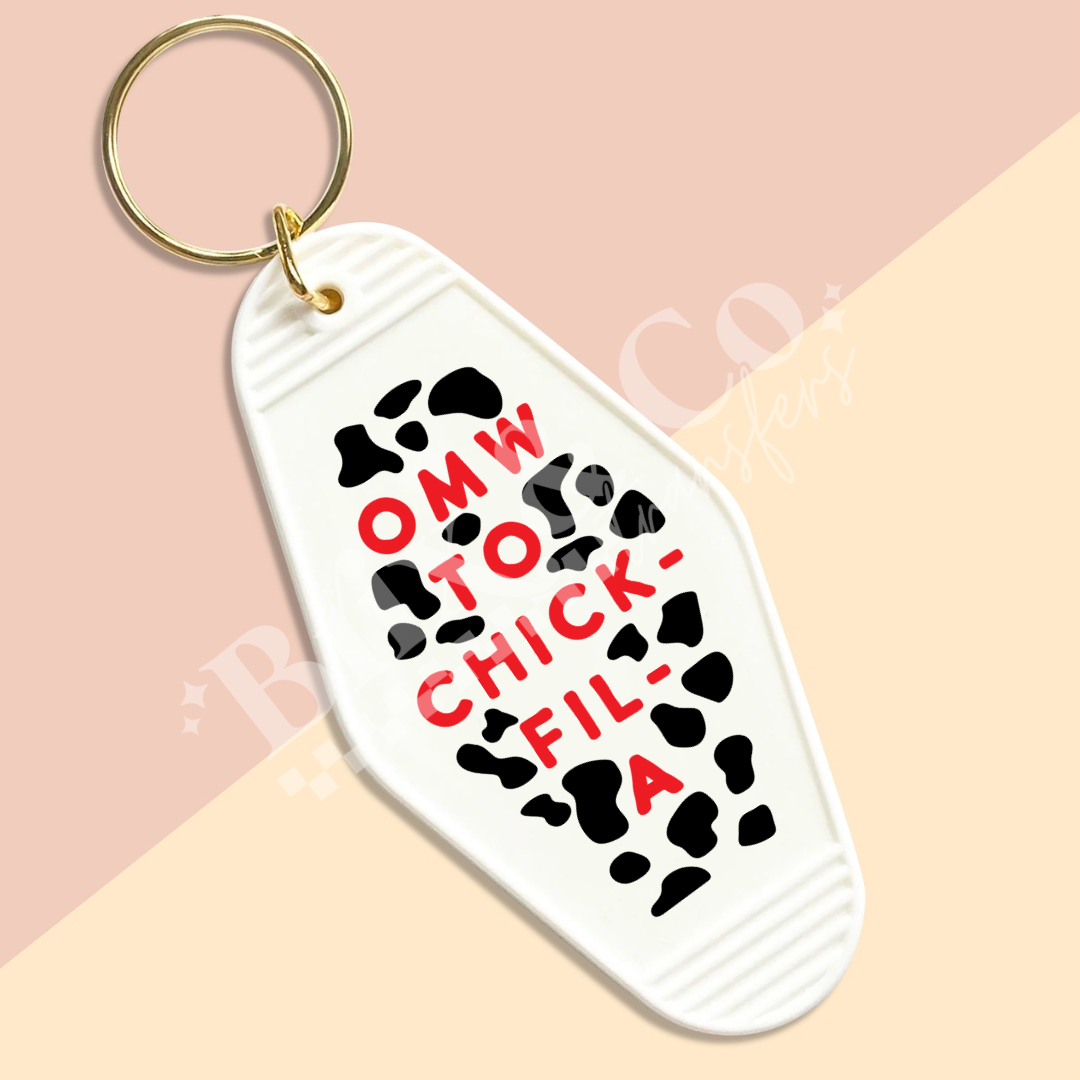 OMW To CFA Motel Keychain UVDTF Transfer