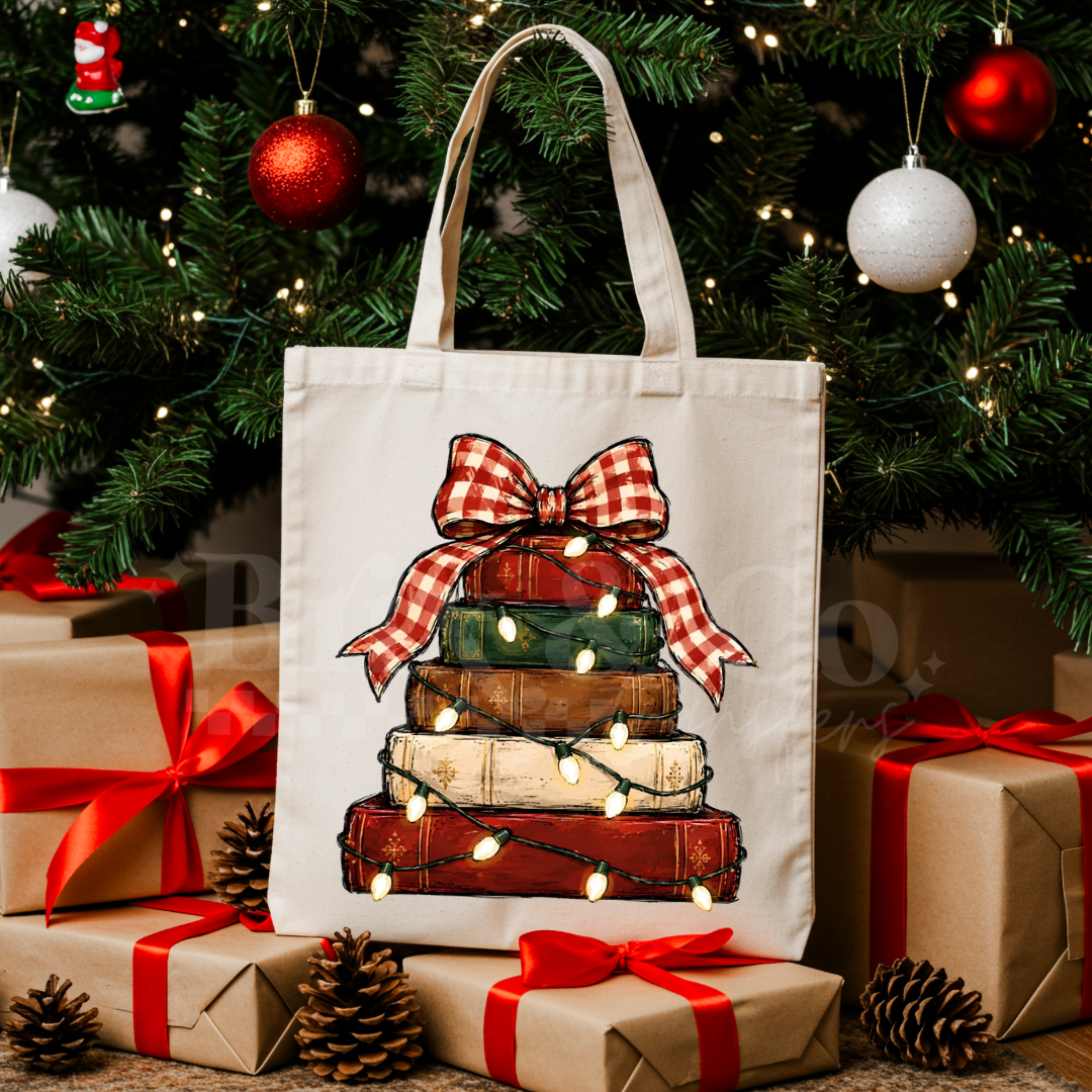 Book Christmas Tree DTF HOT PEEL