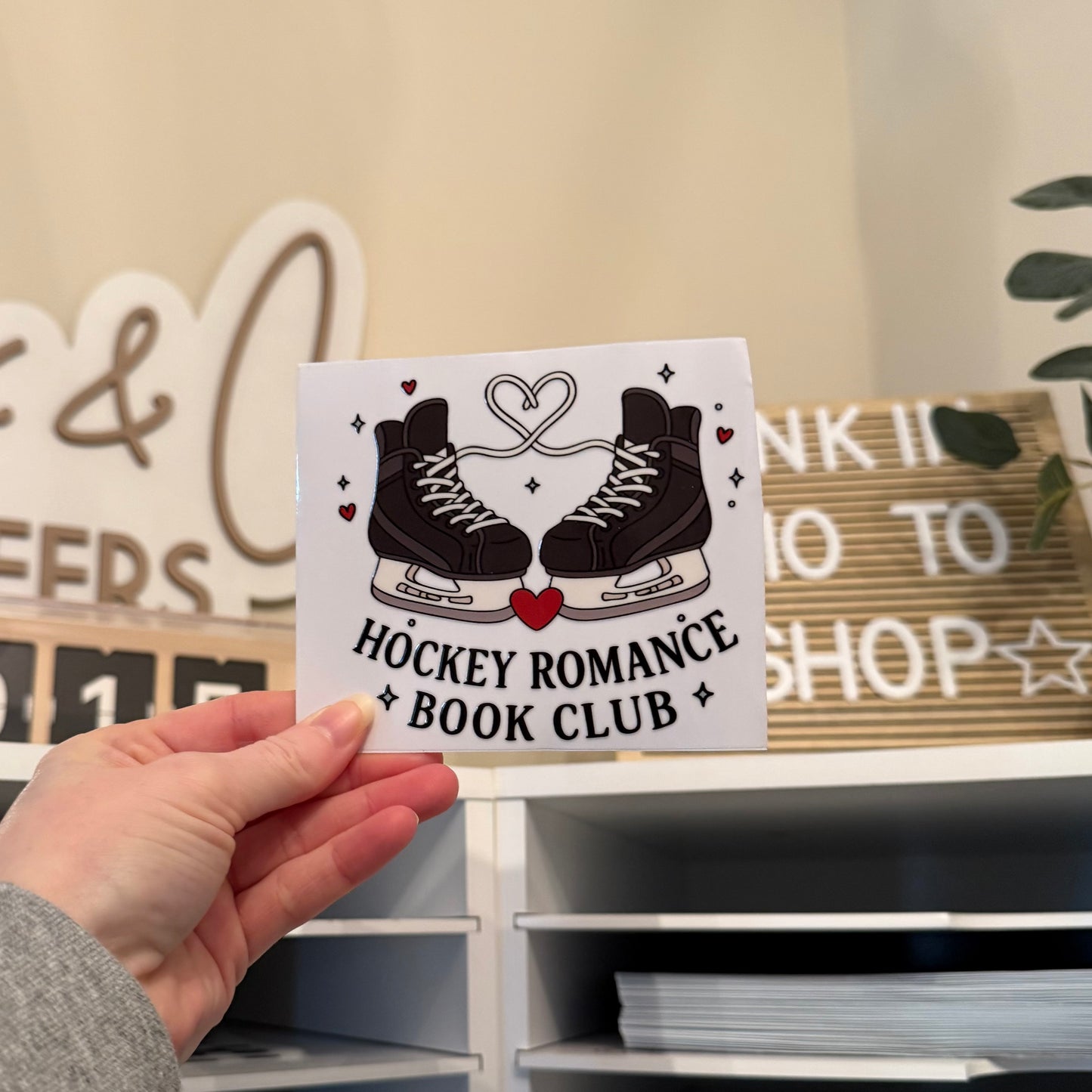 Hockey Romance Book Club UVDTF 4” Decal
