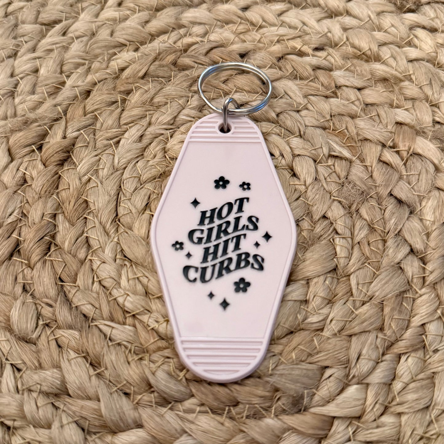 Hot Girls Hit Curbs Motel Keychain