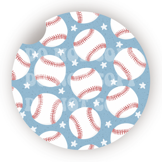 Baseballs Car Coaster Sublimation Transfer (Set of 2)