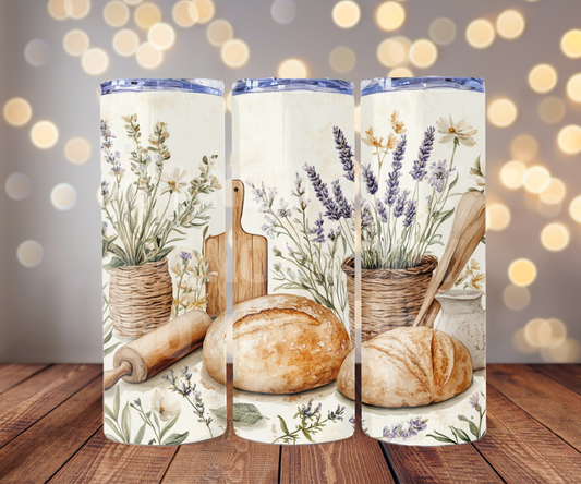 Sourdough 20 oz Skinny Tumbler Sublimation Transfer - Not Seamless