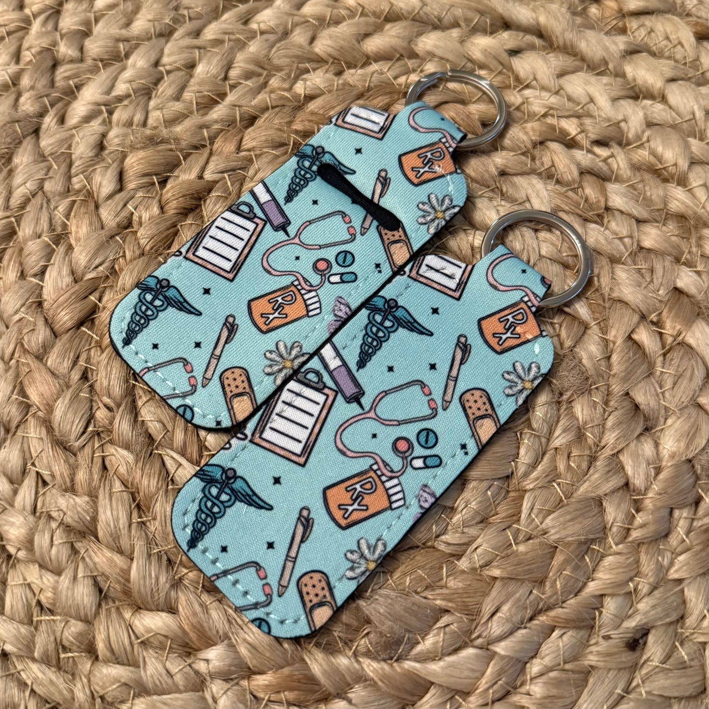 Nurse Doodles Chapstick Holder Keychain