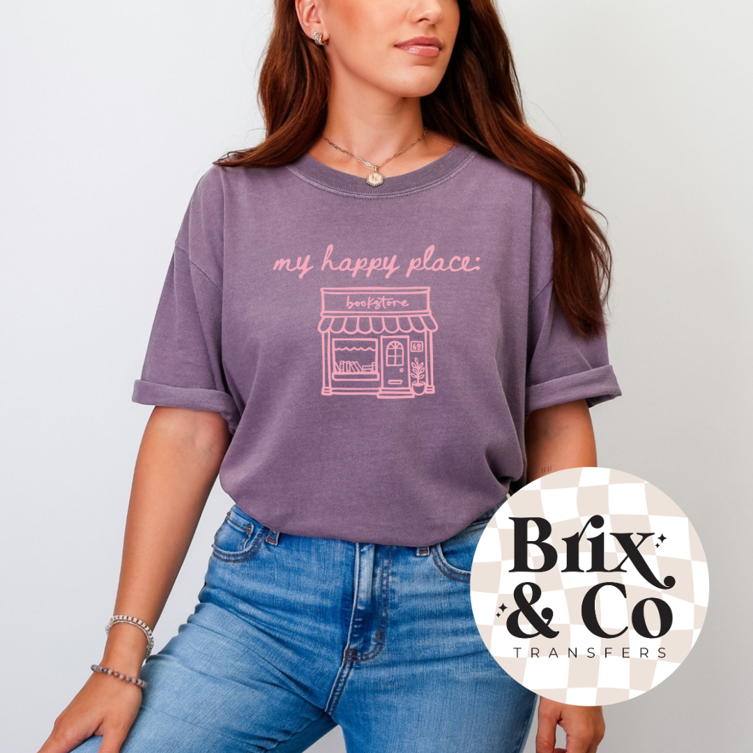 My Happy Place: Bookstore Single Color (Pink)