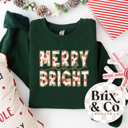 Merry And Bright DTF HOT PEEL