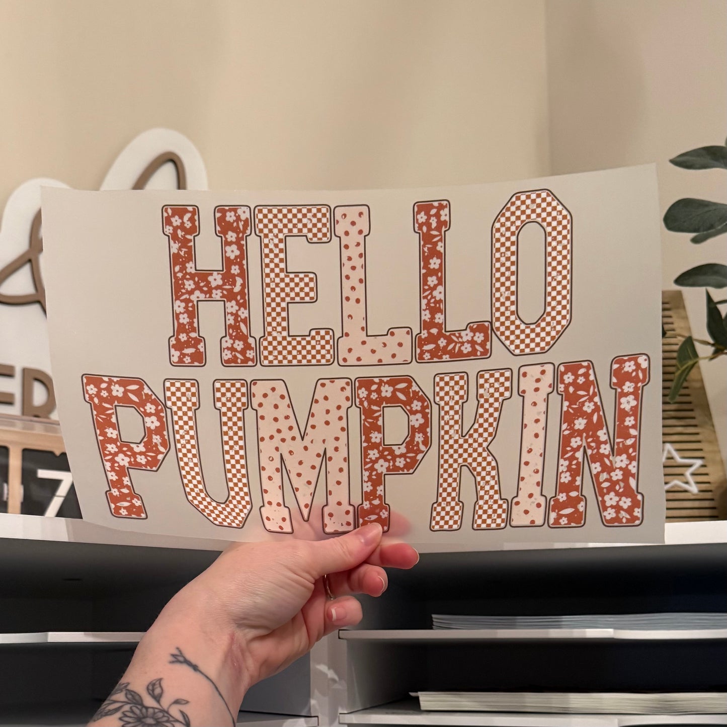 Hello Pumpkin DTF HOT PEEL