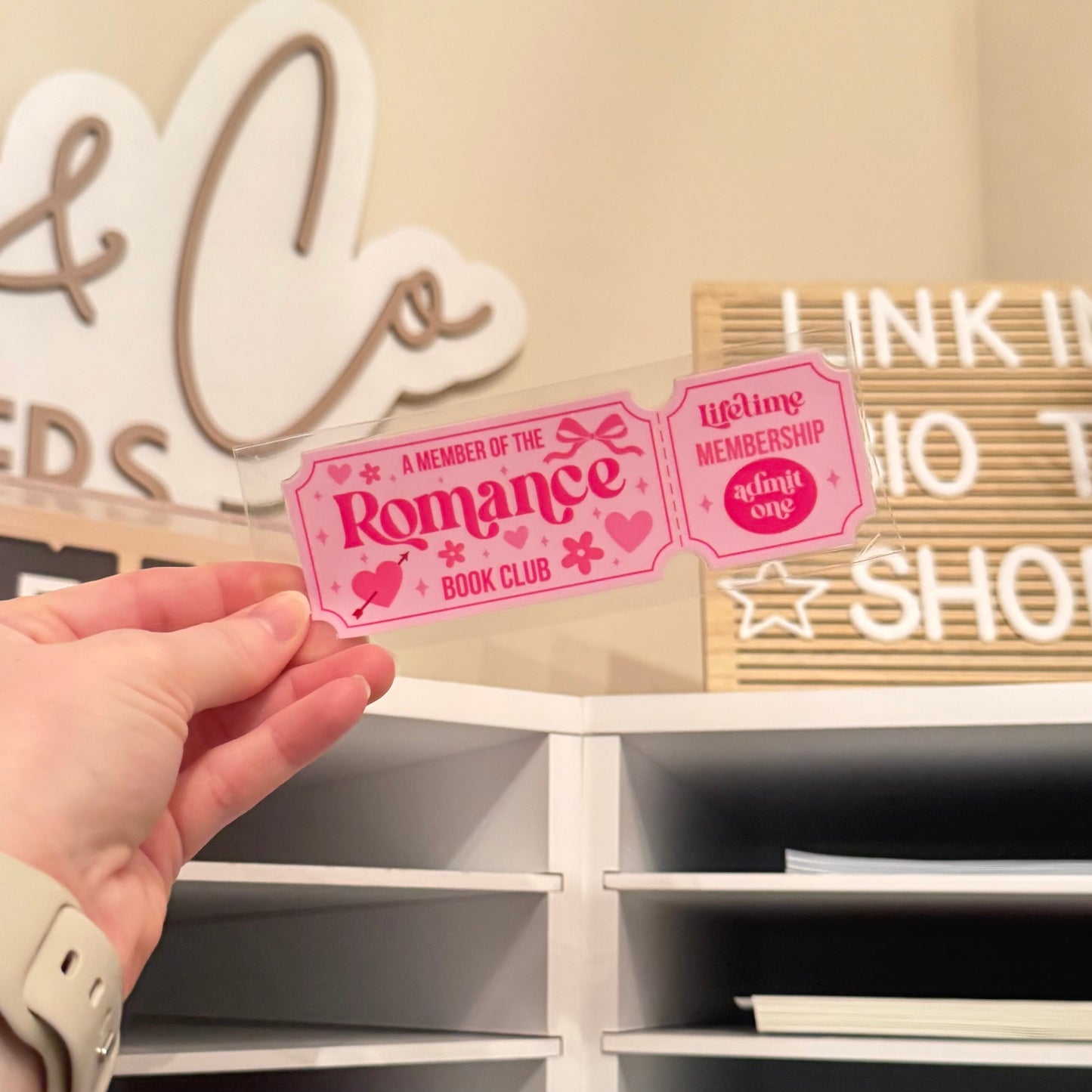 Romance Book Club UVDTF Bookmark