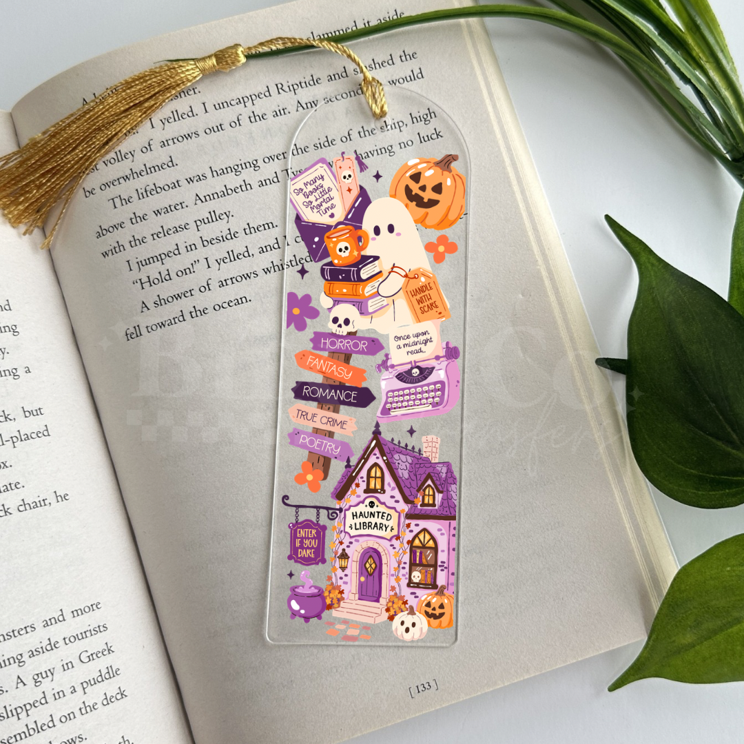 Haunted Library UVDTF Bookmark