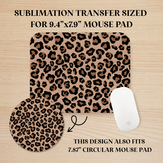 Leopard Print Mouse Pad Sublimation Transfer