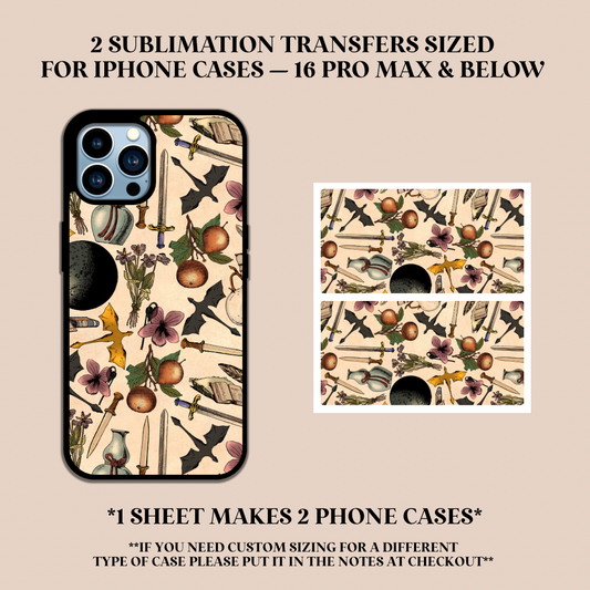 Fantasy Reader 2 Phone Case Sublimation Transfer