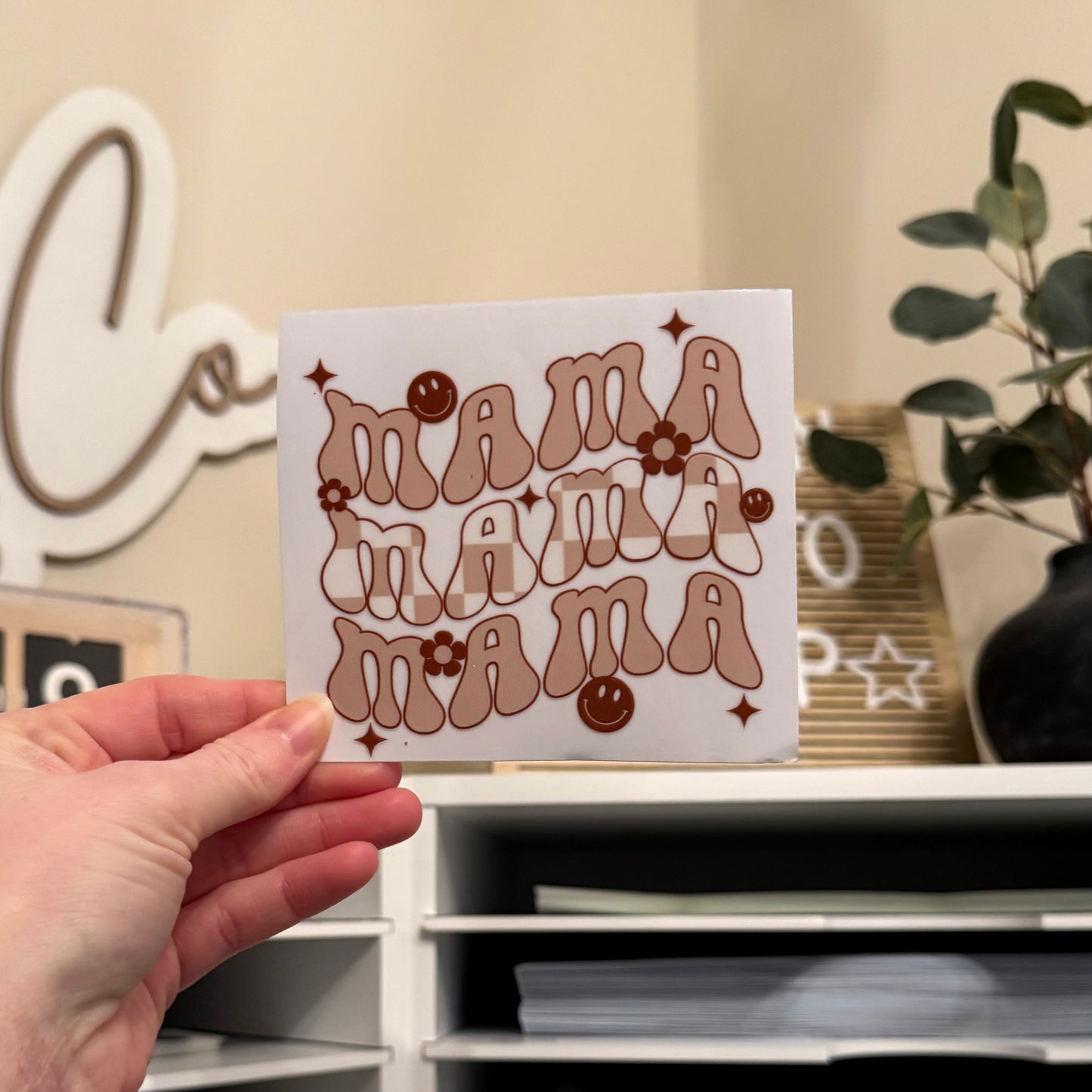 Retro Mama UVDTF 4” Decal