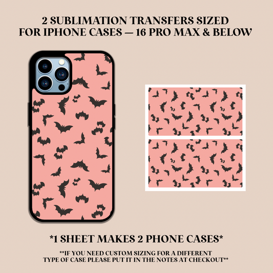 It’s Freakin’ Bats Phone Case Sublimation Transfer