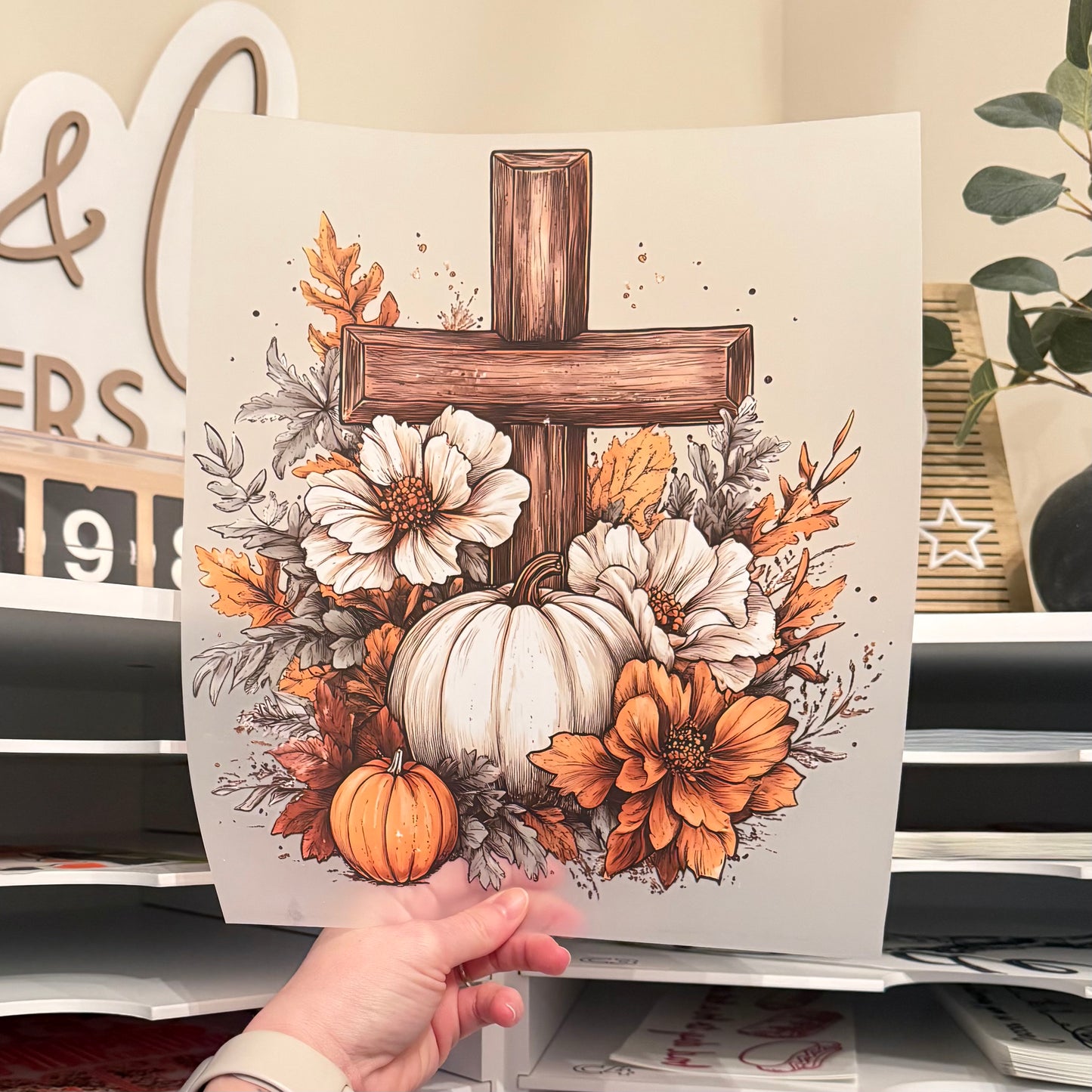 Fall Cross DTF HOT PEEL